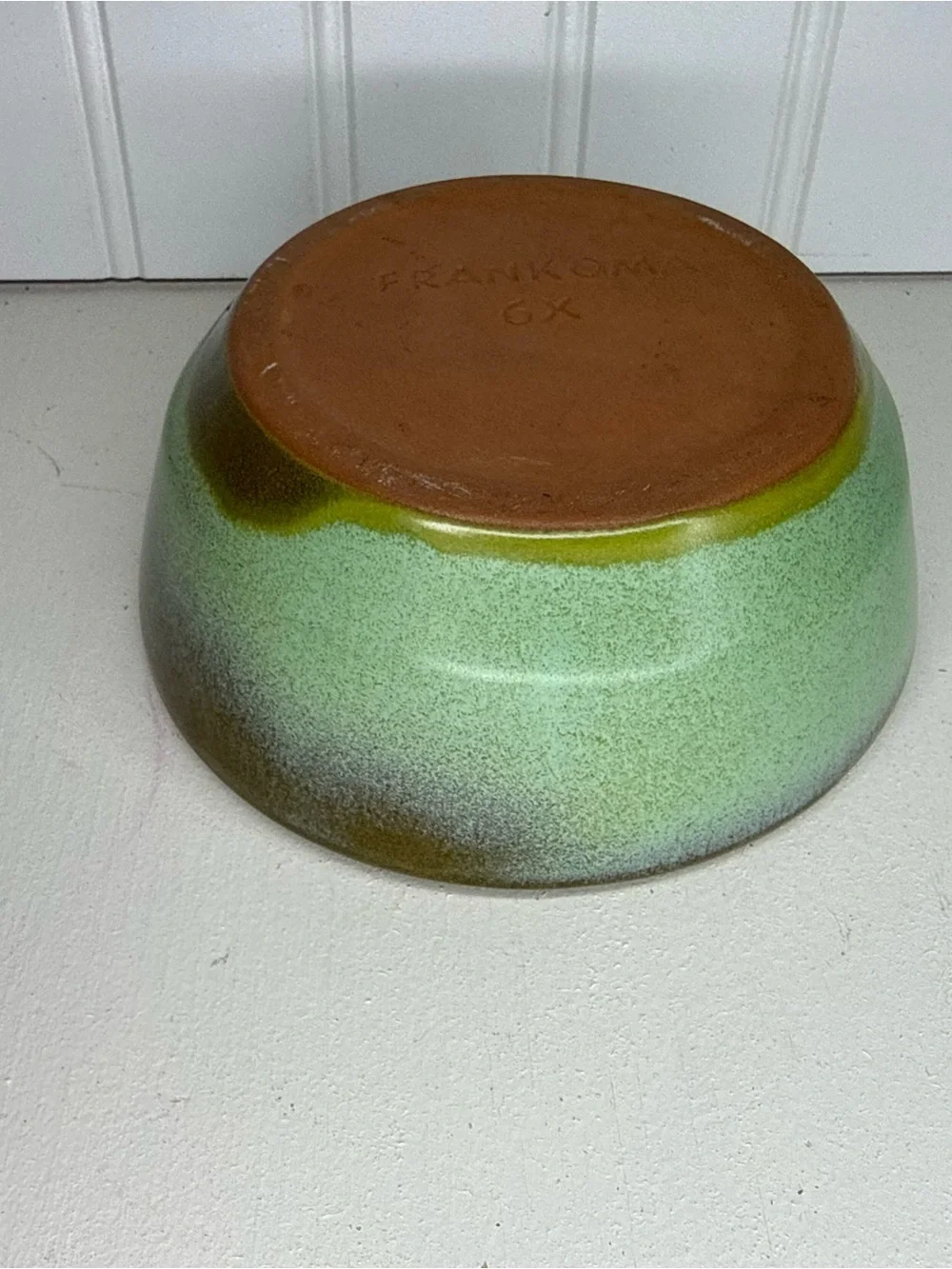 Vintage Frankoma Pottery 6X Prairie Green Westwind Dinnerware 14 oz Bowl